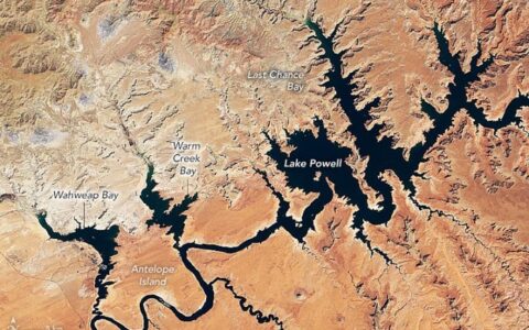 美國第二大水庫鮑威爾湖水位降至歷史最低點