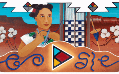 Google Doodle紀念非二元祖尼人We:wa：以拉開美原住民傳統月帷幕