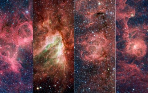 四個著名的美麗星雲大圖欣賞：Eagle,Omega Nebula,Trifid和Lagoon