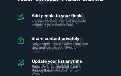 Twitter密友群發功能"Flock"進入測試階段 人數限制為150人