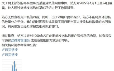 微博：暫停1000餘名曾向劉學州發私信用戶的私信功能