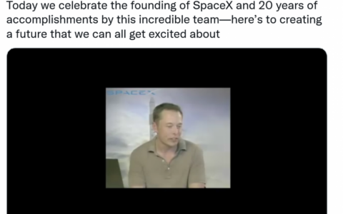 SpaceX成立20周年，公司發視頻慶祝