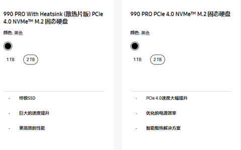 最高2TB 三星990 Pro SSD上架：迄今最快PCIe 4.0固態盤